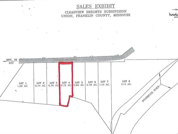 0 Lot 4  CLEARVIEW Drive, Union, MO 63084