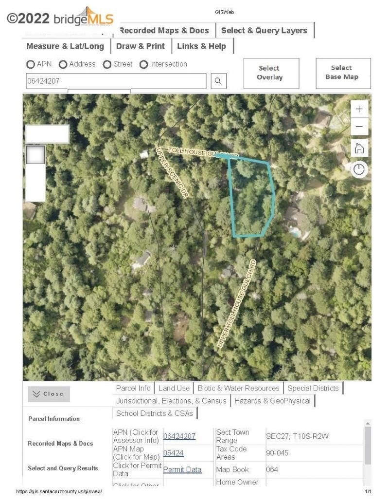 Toll House Gulch Road, Felton, CA 95018 Main Photo