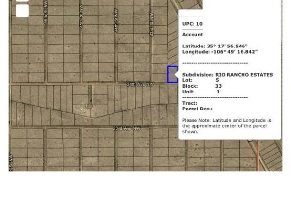Block 33, Lot 5, Unit 1, Rio Rancho, NM 87144