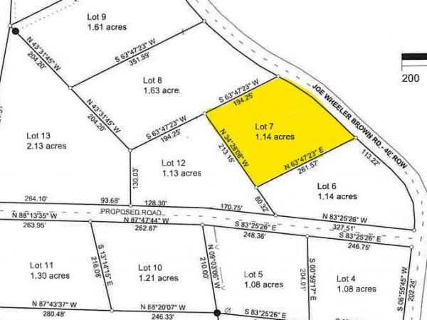 Lot 7 Joe Wheeler Brown Rd, Fulton, MS 38843