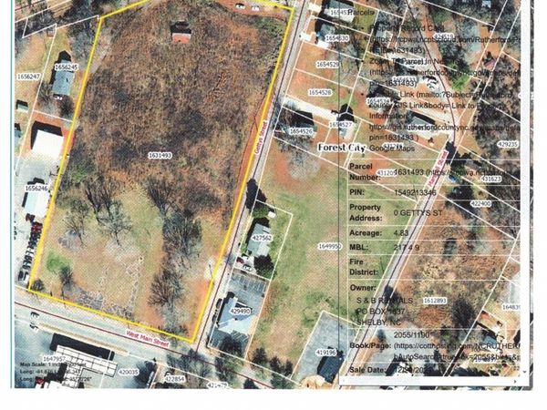 0 GETTYS Street, Forest City, NC 28043