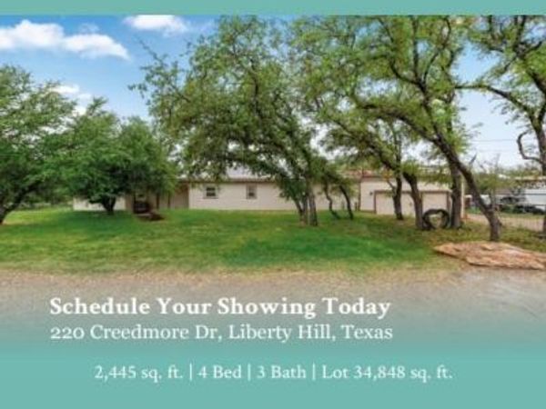 220 Creedmore DR, Liberty Hill, TX 78642