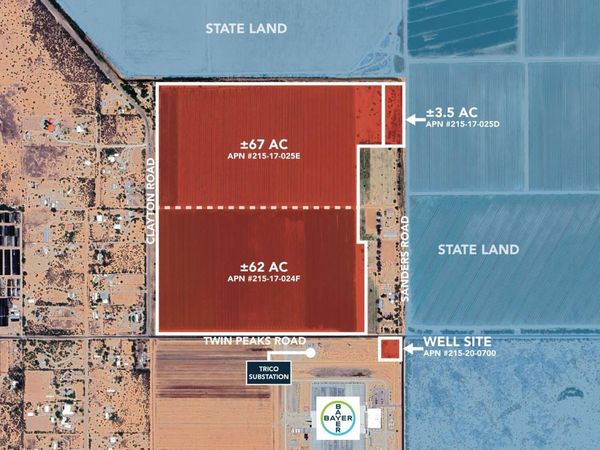 +/-135acre W Twin Peaks & Clayton Roads, Unit -, Marana, AZ 85653