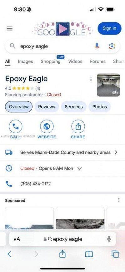 Concrete Coating & Epoxy Flooring Company, Unincorporated Dade County, FL 33174 Photo