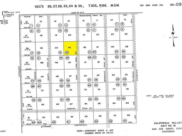 0 Echolake, California Valley, CA 93453