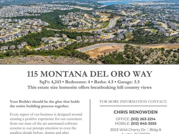 115 Montana Del Oro WAY, Lakeway, TX 78738