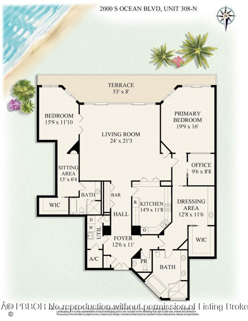 2000 S Ocean Boulevard, Unit 308N, Palm Beach, FL 33480 Photo