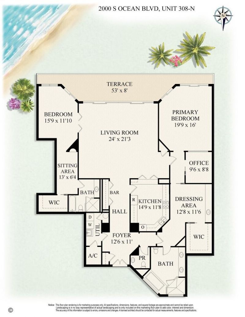 2000 S Ocean Boulevard, Unit 308n, Palm Beach, FL 33480 Photo