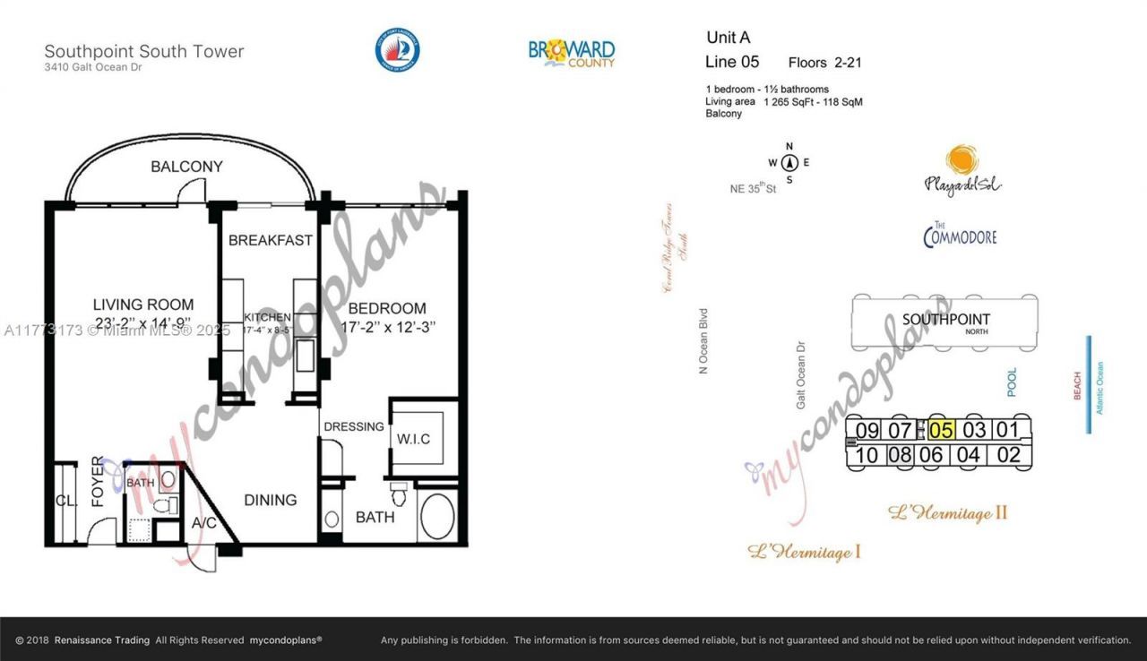 3400 Galt Ocean Dr, Unit 1105S, Fort Lauderdale, FL 33308 Photo