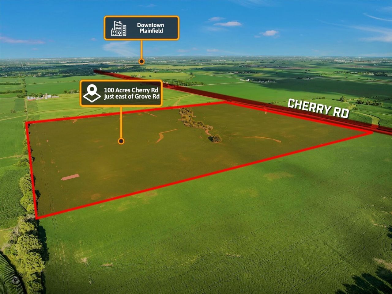 100 acres Cherry Road, Oswego, IL 60543