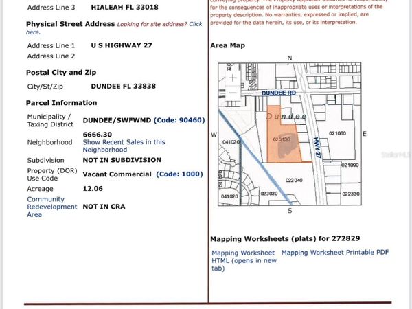 US HIGHWAY 27, DUNDEE, FL 33838