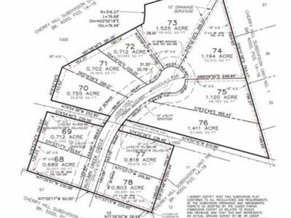 0 (Lot 78) Autumn Creek Circle, Greenwood, LA 71033