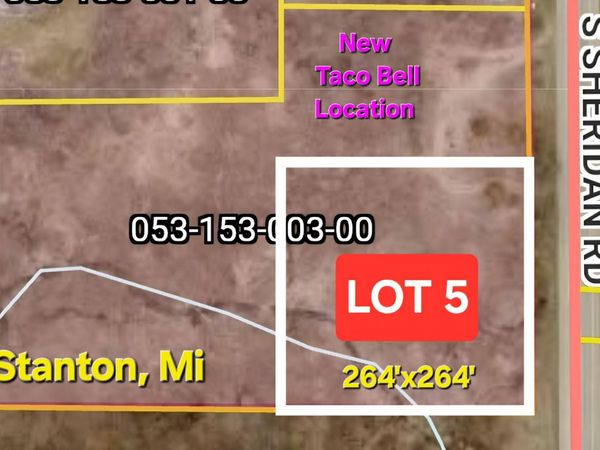 V/L Lot 5 S State Street, Stanton, MI 48888