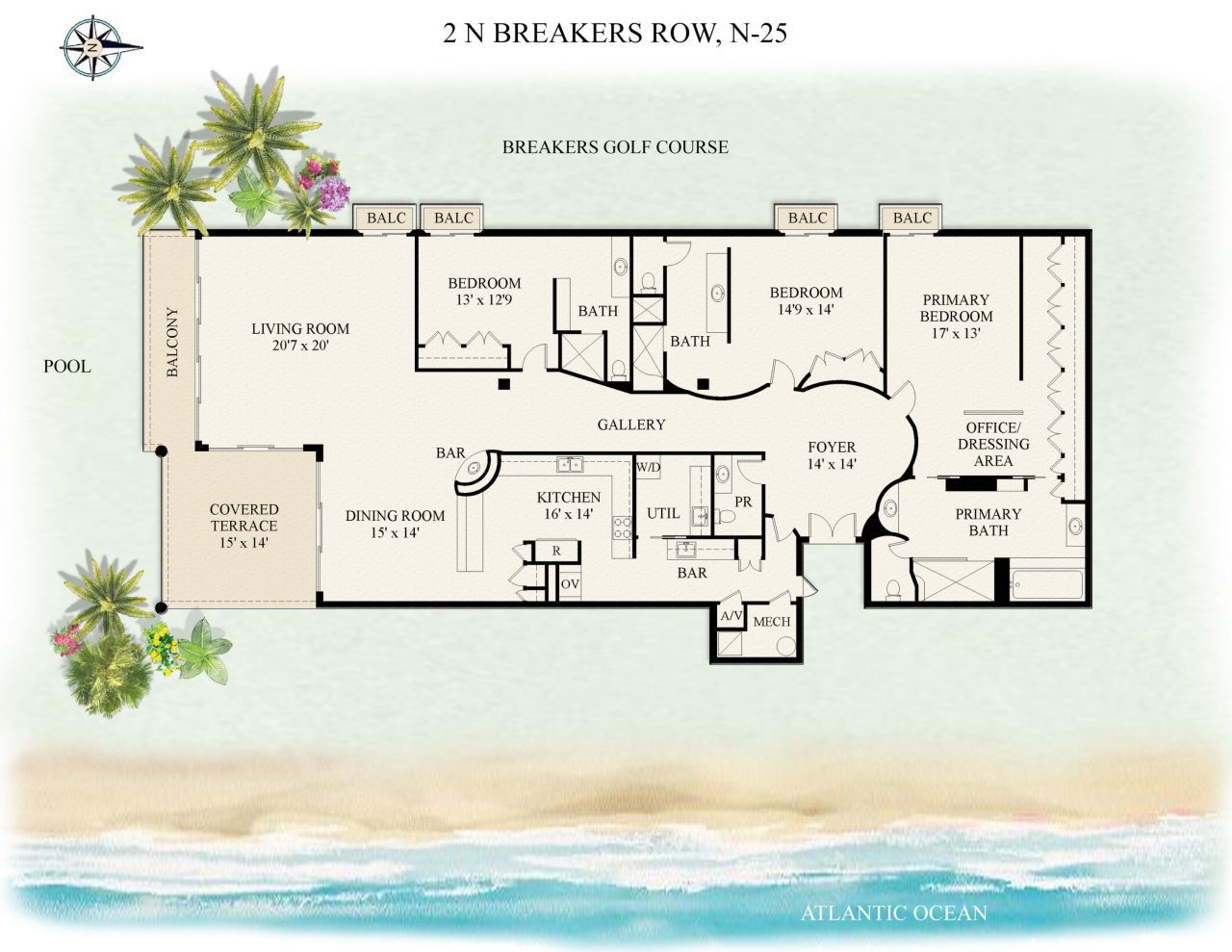 2 N Breakers Row, Unit N25, Palm Beach, FL 33480 Photo