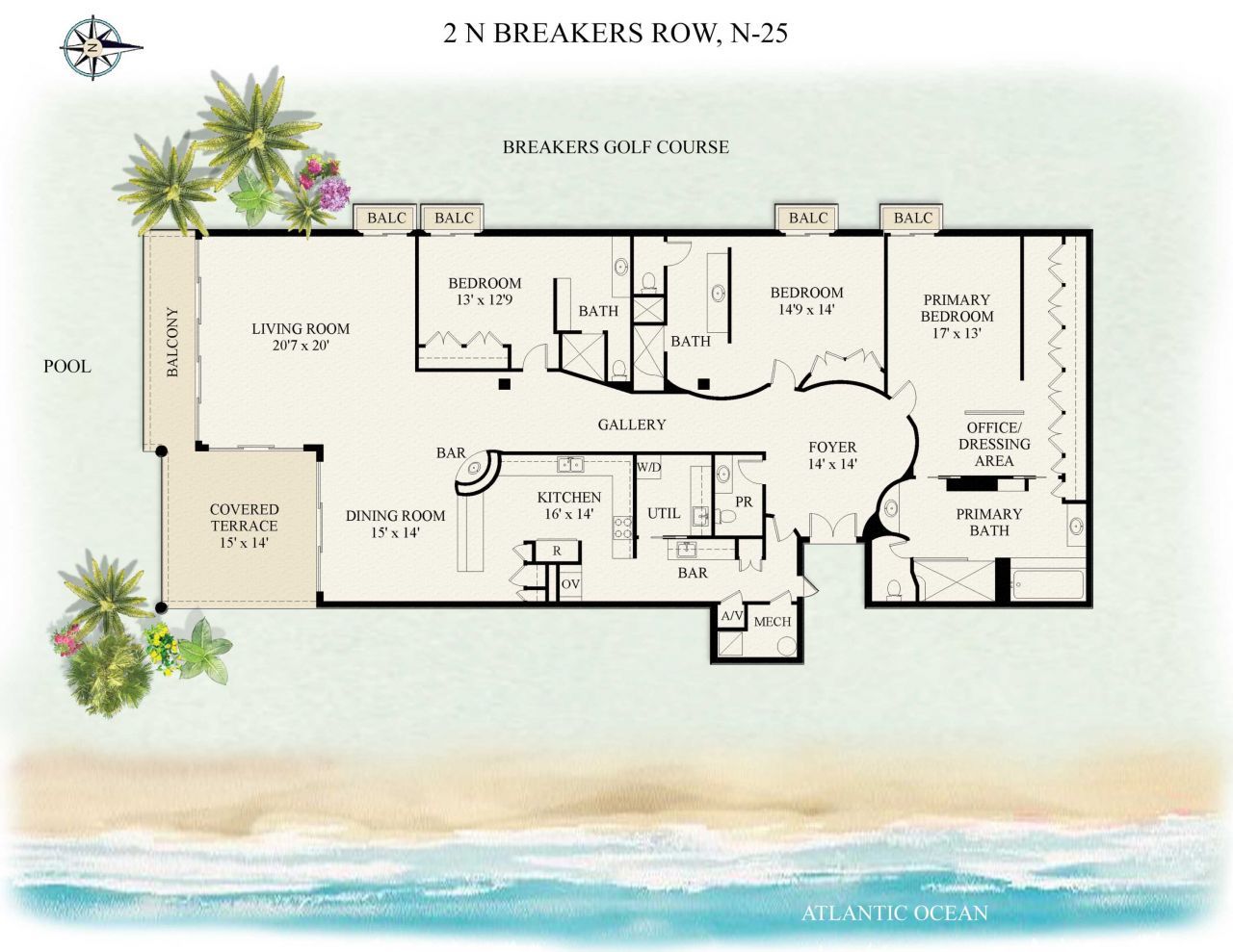 2 N Breakers Row, Unit N25, Palm Beach, FL 33480 Photo