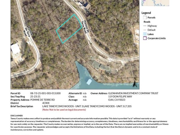 Lot 205 Lake Taneycomo Woods, Branson, MO 65616