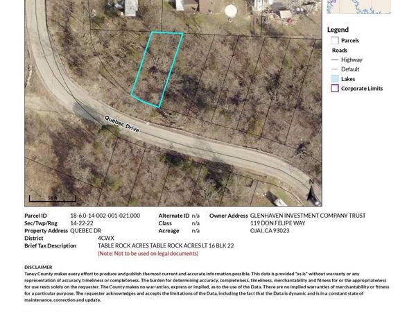 Lot 16 Table Rock Acres, Branson, MO 65616