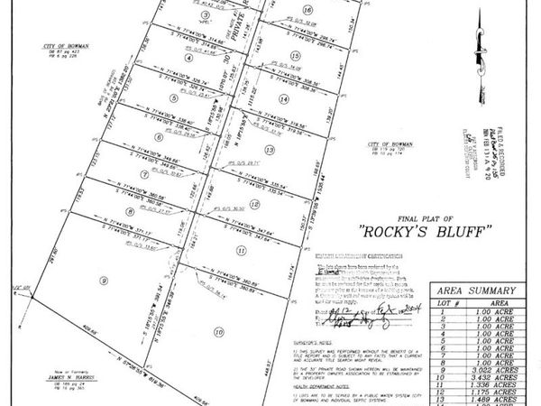 0 Bowers Street, Unit LOT 1-8, Bowman, GA 30624