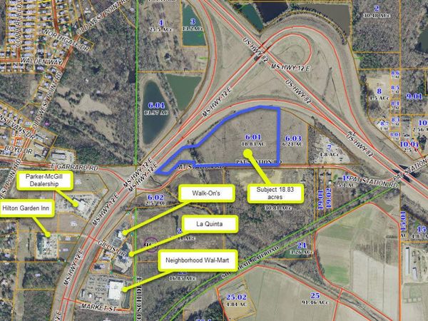 18.83 ac Pat Station Rd /Hwy 12 E, Starkville, MS 39759