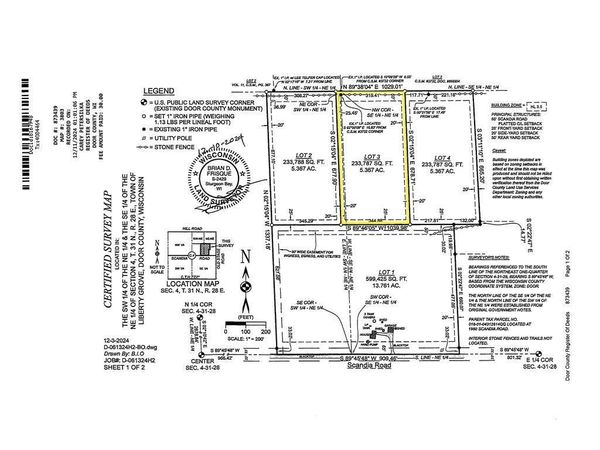 SCANDIA ROAD, Sister Bay, WI 54234