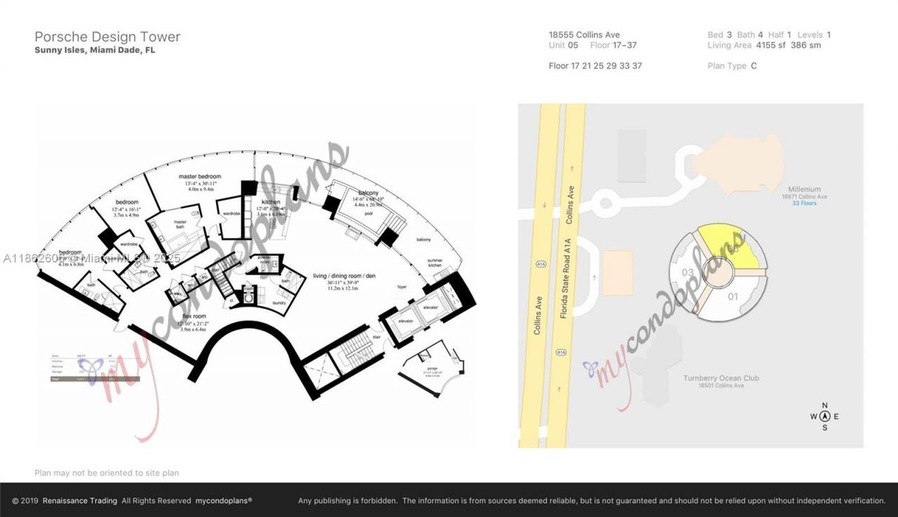 18555 Collins Ave, Unit 3705, Sunny Isles Beach, FL 33160 Photo