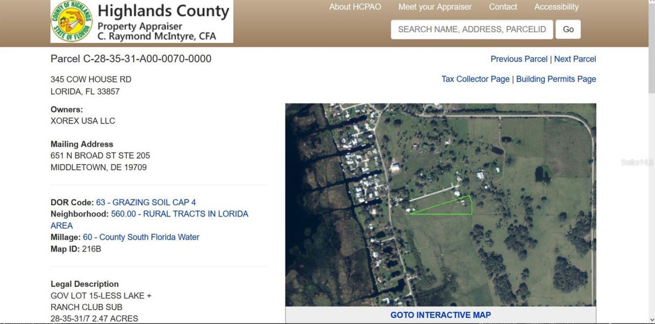 345 Cowhouse Road, Lorida, FL 33857 Photo