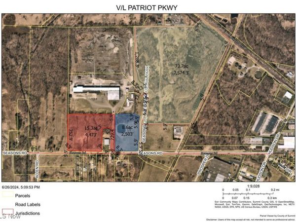 V/L (Approx. 99 Acres) Patriot Parkway, Hudson, OH 44236