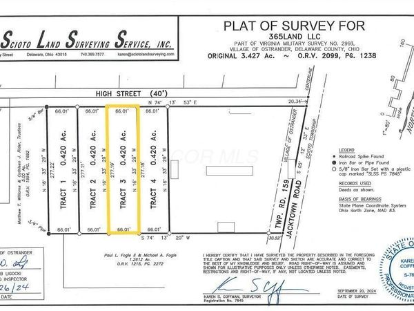 0 E High Street , Unit Tract 3, Ostrander, OH 43061