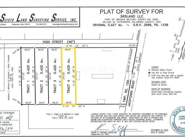 0 E High Street , Unit Tract 4, Ostrander, OH 43061