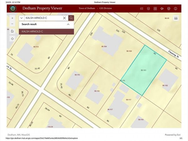 38 Fleming St, Dedham, MA 02026