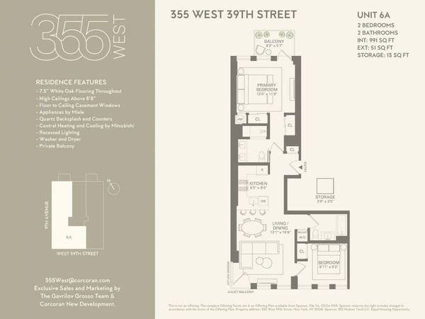 355 W 39TH Street, Unit 6A, Manhattan, NY 10018