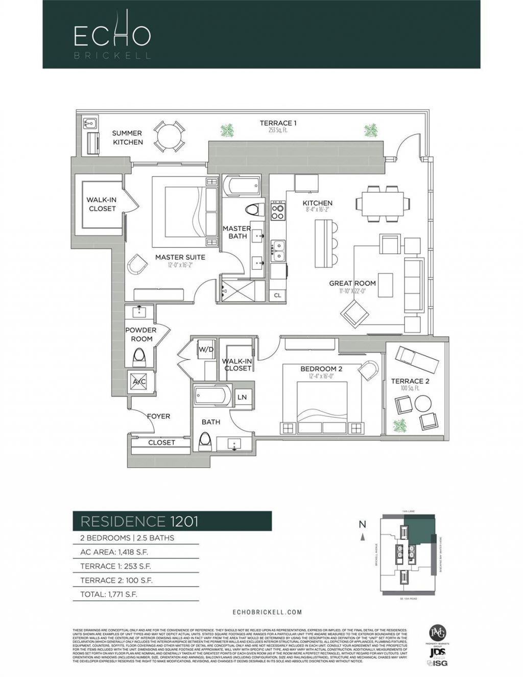 1451 Brickell Avenue, Unit 1201, Miami, FL 33131 Photo