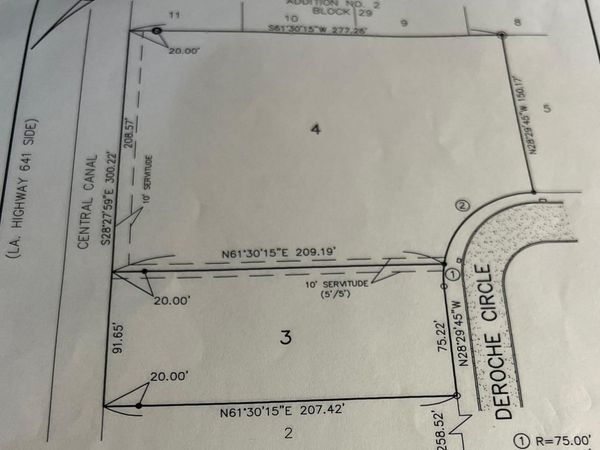 Lot (3&4) Deroche Road, Gramercy, LA 70052