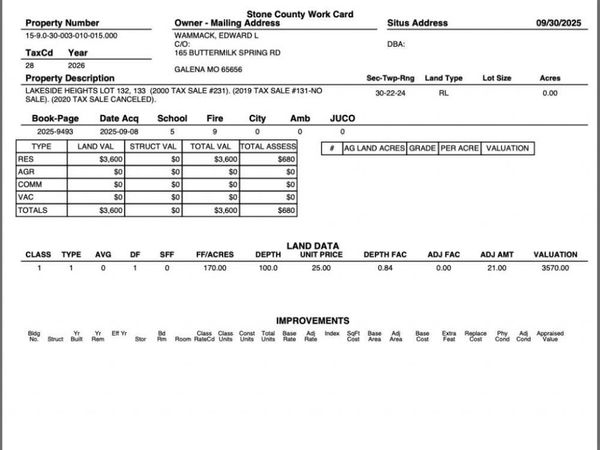 Lots 132 And 133, Lakeside Heights, Shell Knob, MO 65747