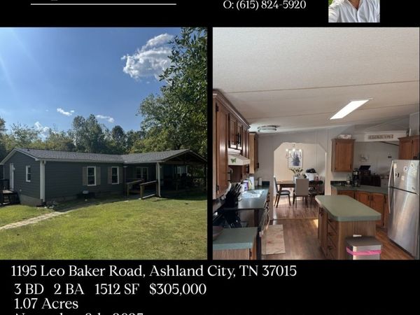 1195 Leo Baker Rd, Ashland City, TN 37015