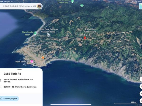 2685 Toth Rd, Whitethorn, CA 95589