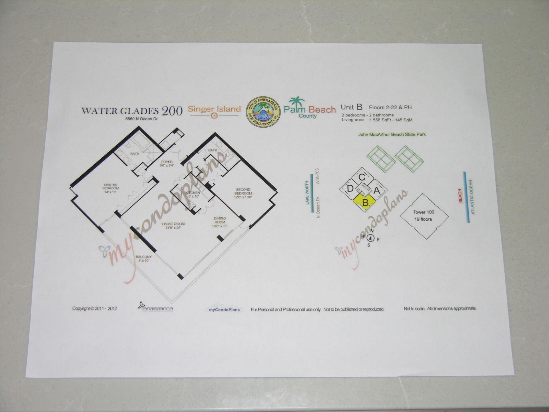 5550 N Ocean Drive, Unit 2b, Singer Island, FL 33404 Photo