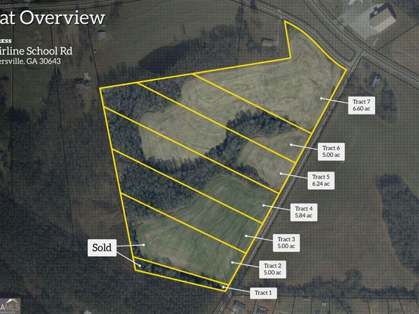 0 Airline School Road, Unit TRACT 6, Bowersville, GA 30516