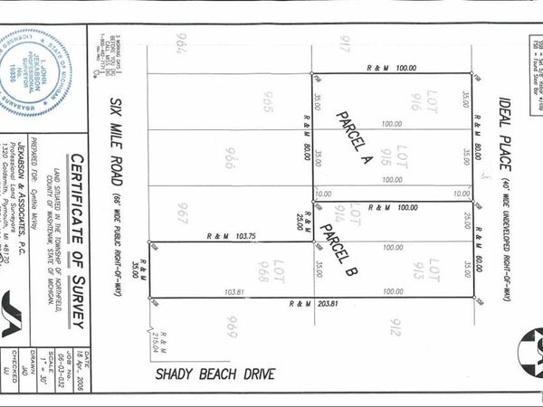 Lot 968, 913 & 25 ft 914 Ideal pl , Northfield Twp, MI 48189