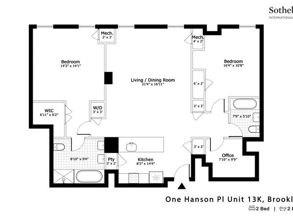 1 Hanson Place, Unit 13K, Brooklyn, NY 11243