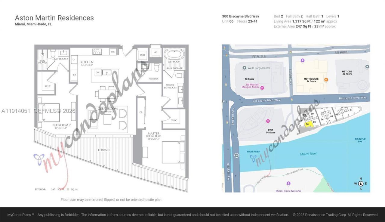 300 Biscayne Boulevard Way, Unit 3506W, Miami, FL 33131 Photo