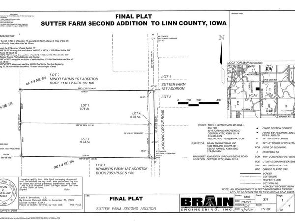 Jordans Grove Road, Central City, IA 52214