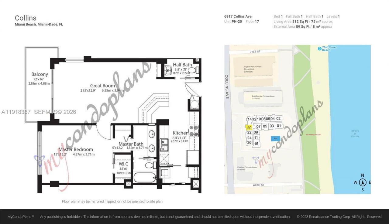 6917 Collins Ave, Unit PH20, Miami Beach, FL 33141 Photo