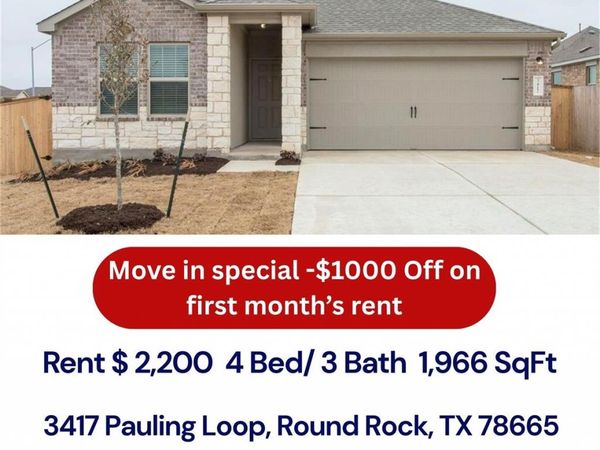 3417 Pauling LOOP, Round Rock, TX 78665