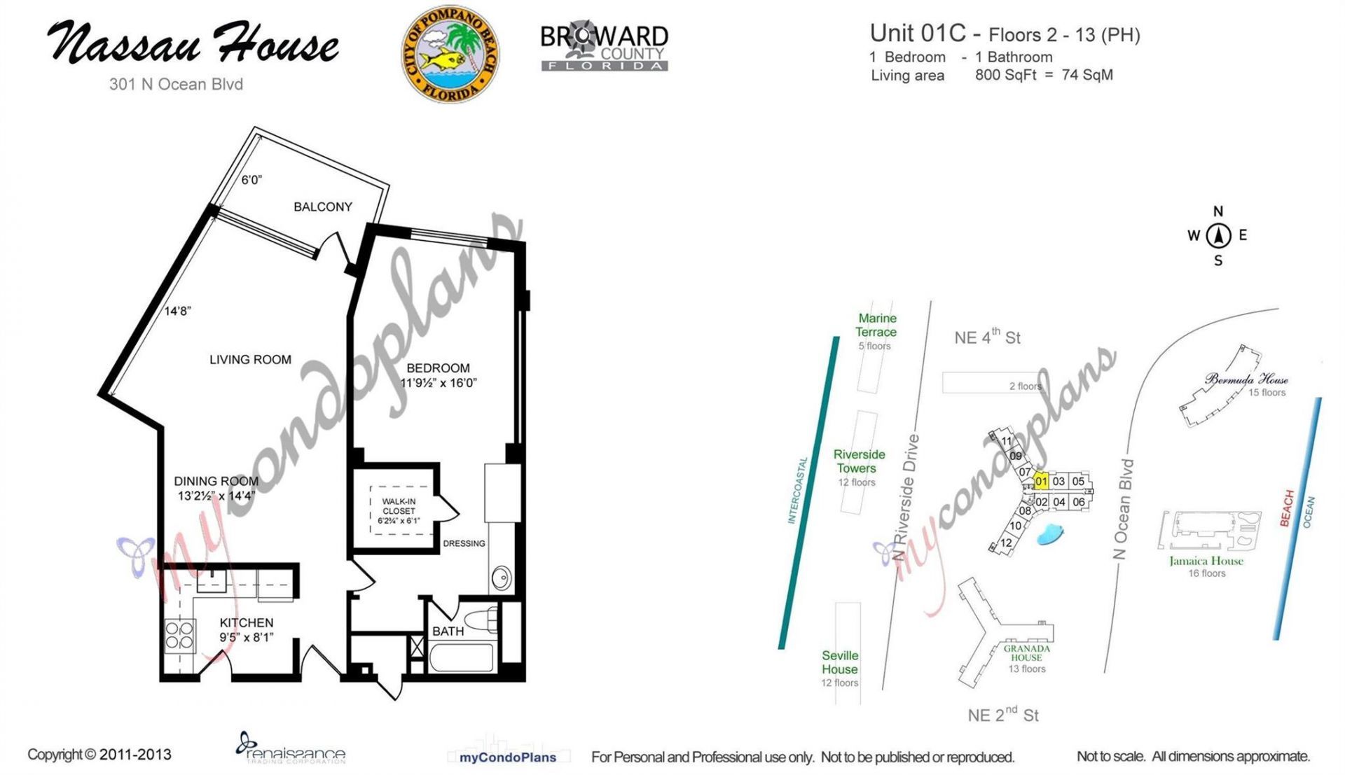 301 N Ocean Boulevard, Unit 1201, Pompano Beach, FL 33062 Photo