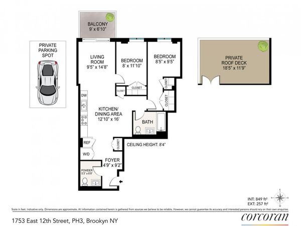 1753 E 12TH Street, Unit PH3, Brooklyn, NY 11229