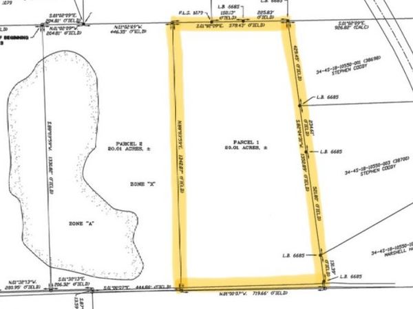 000 SE TULLIE BEACH 20.01AC, LuLu, FL 32061