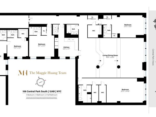 106 CENTRAL Park S, Unit 12AB, Manhattan, NY 10019