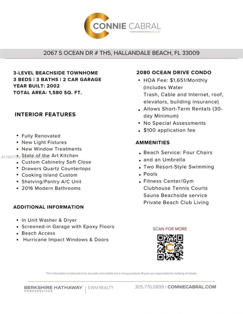 2067 S Ocean Dr, Unit TH5, Hallandale Beach, FL 33009 Photo