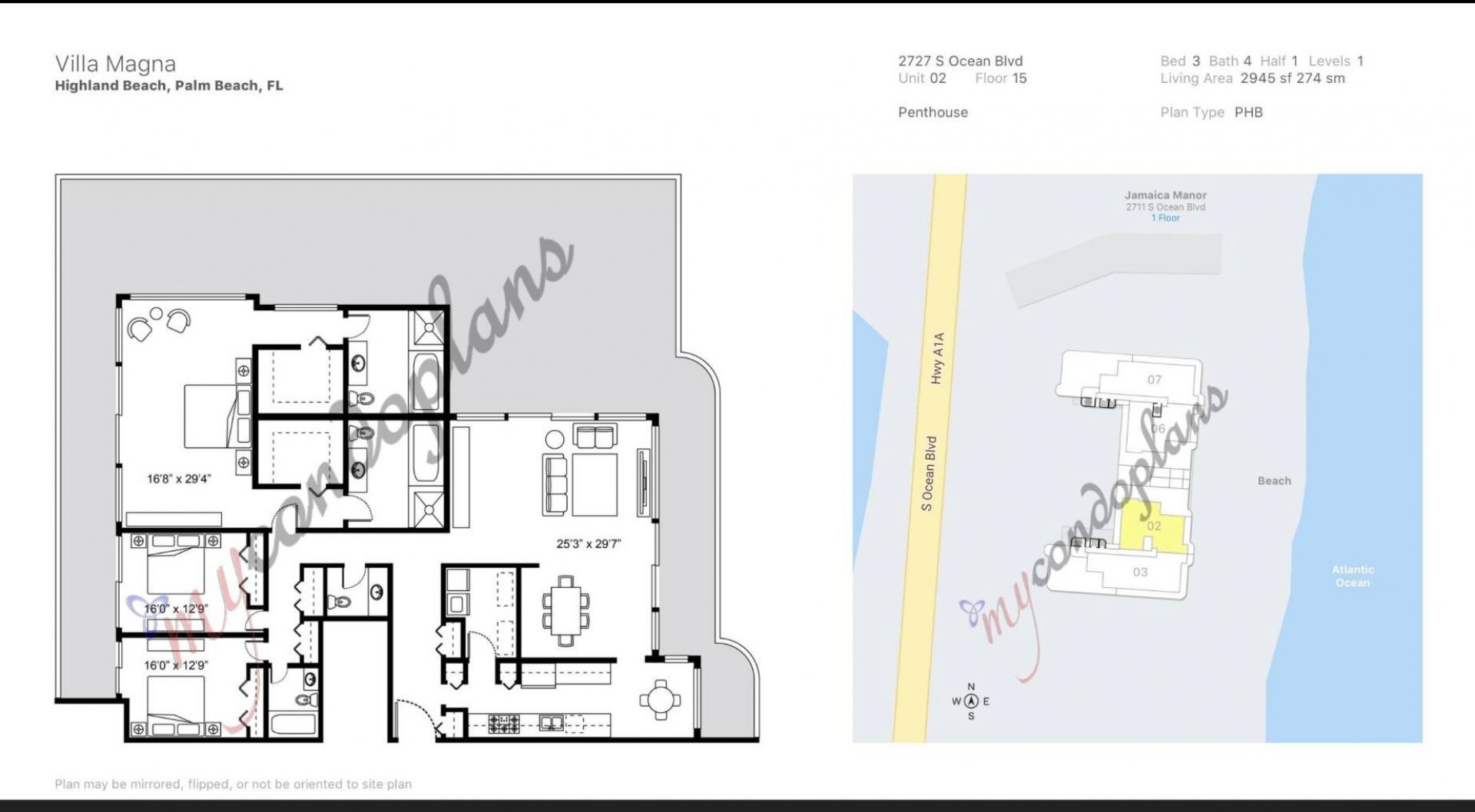 2727 S Ocean Boulevard, Unit Ph1502, Highland Beach, FL 33487 Photo